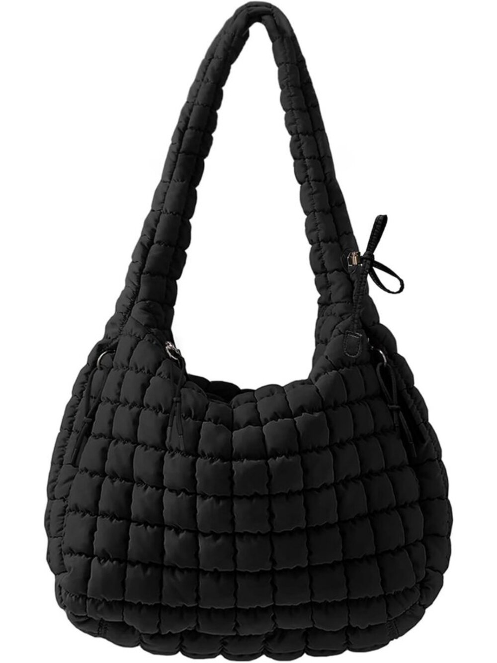 Stylish Quilted Tote Bag for Women | Nylon Puffy Hobo Crossbody Purse